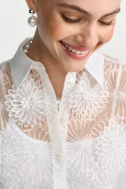 Transparente Organza-Bluse