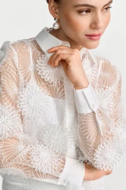 Transparente Organza-Bluse