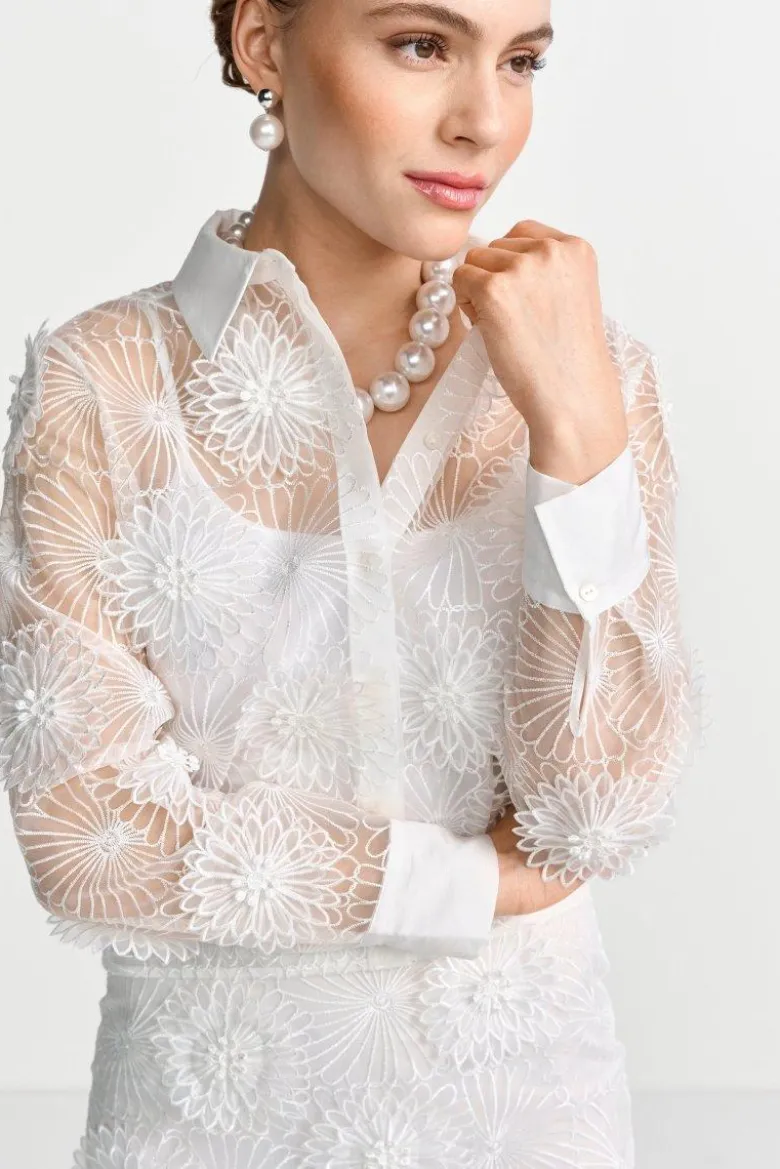Transparente Organza-Bluse