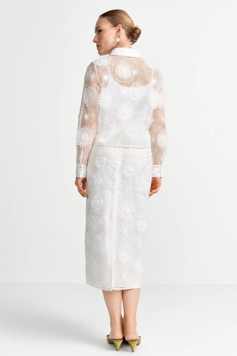 Transparente Organza-Bluse