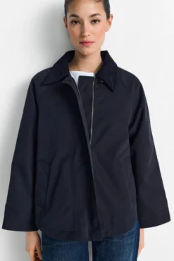 Trenchjacke mit Cordkragen