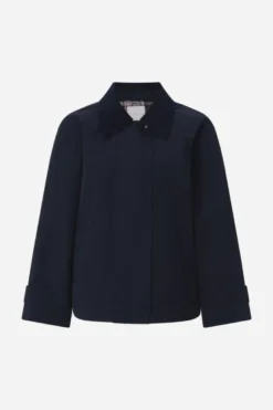 Trenchjacke mit Cordkragen