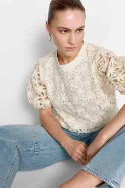 T-Shirt aus Spitze