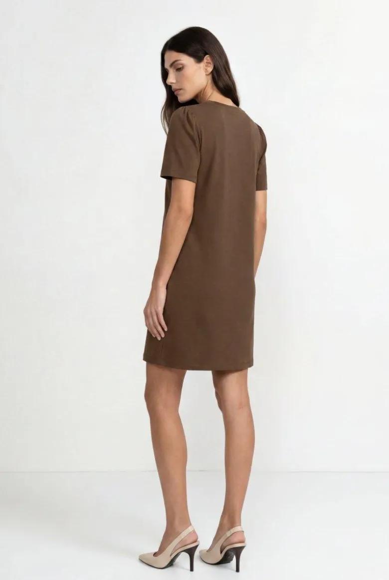 T-Shirt-Kleid mit Puffärmeln