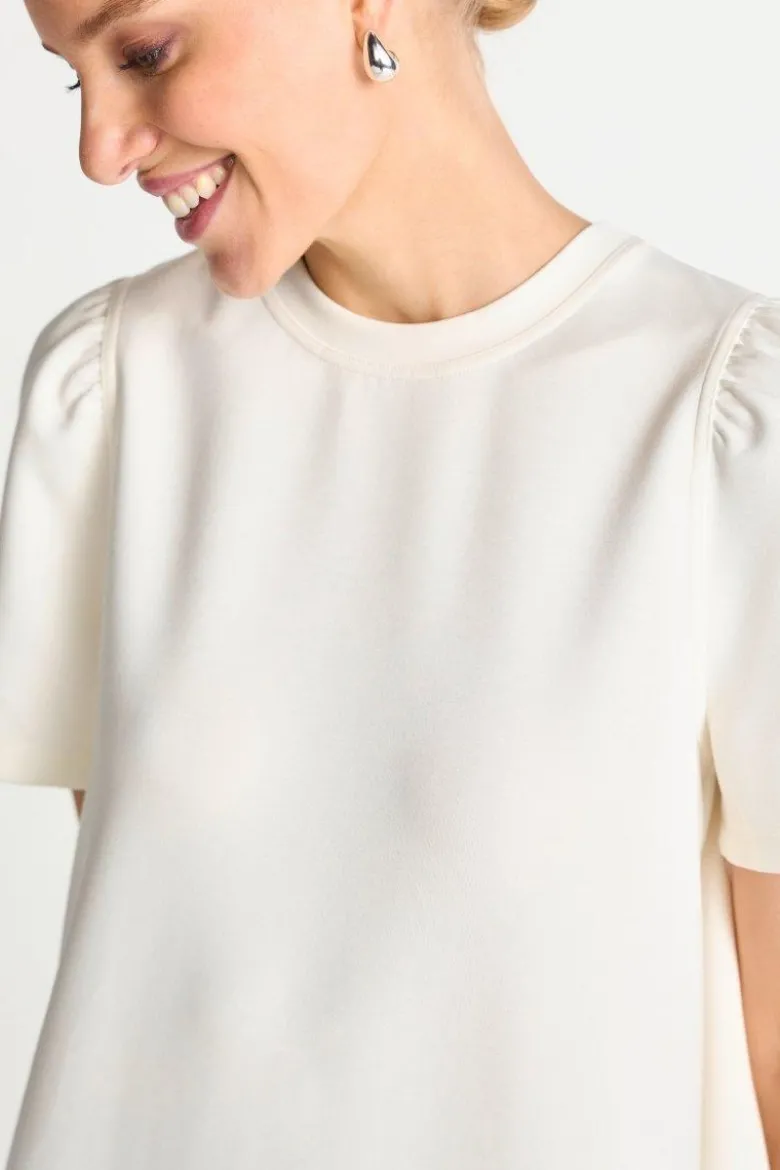 T-Shirt-Kleid mit Puffärmeln