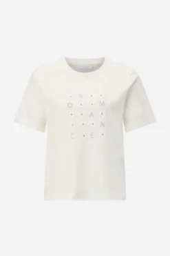 T-Shirt mit Blütenapplikation