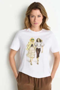 T-Shirt mit Fashion-Print