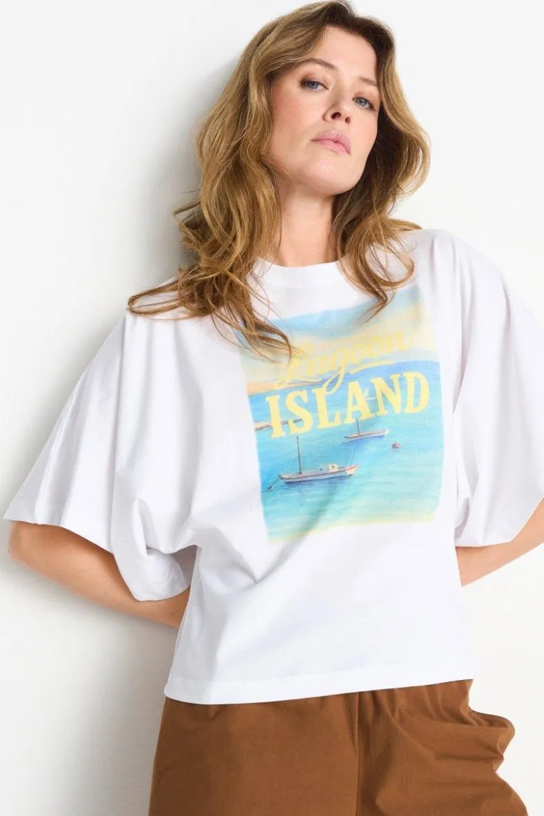 T-Shirt mit Fledermausärmeln