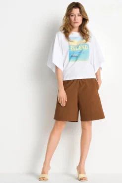 T-Shirt mit Fledermausärmeln