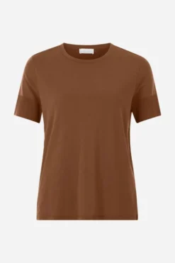 T-Shirt mit gerippten Ärmelabschlüssen