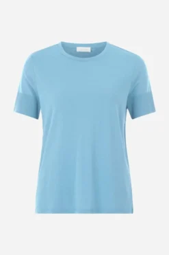 T-Shirt mit gerippten Ärmelabschlüssen