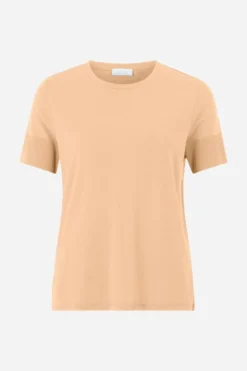 T-Shirt mit gerippten Ärmelabschlüssen