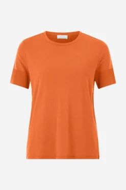 T-Shirt mit gerippten Ärmelabschlüssen