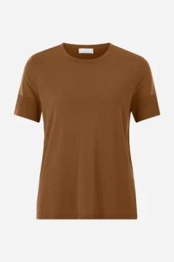 T-Shirt mit gerippten Ärmelabschlüssen