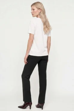 T-Shirt mit gerippten Ärmelabschlüssen