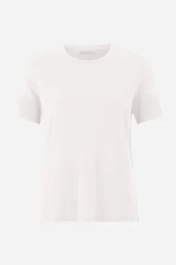 T-Shirt mit gerippten Ärmelabschlüssen