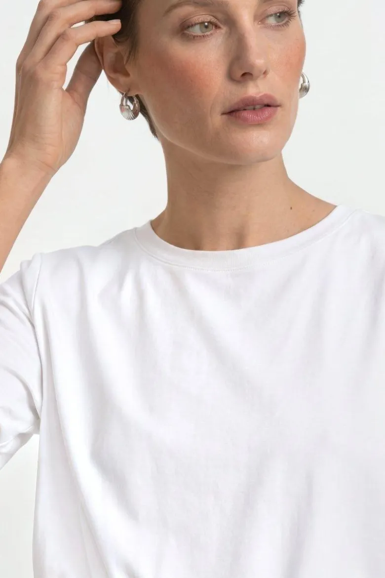 T-Shirt mit Gummizugsaum