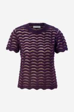 T-Shirt mit Muschelsaum
