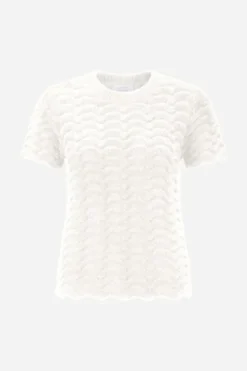 T-Shirt mit Muschelsaum