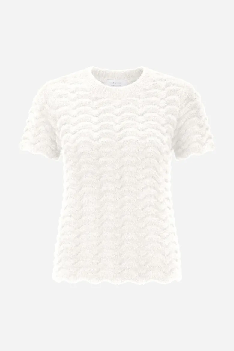 T-Shirt mit Muschelsaum
