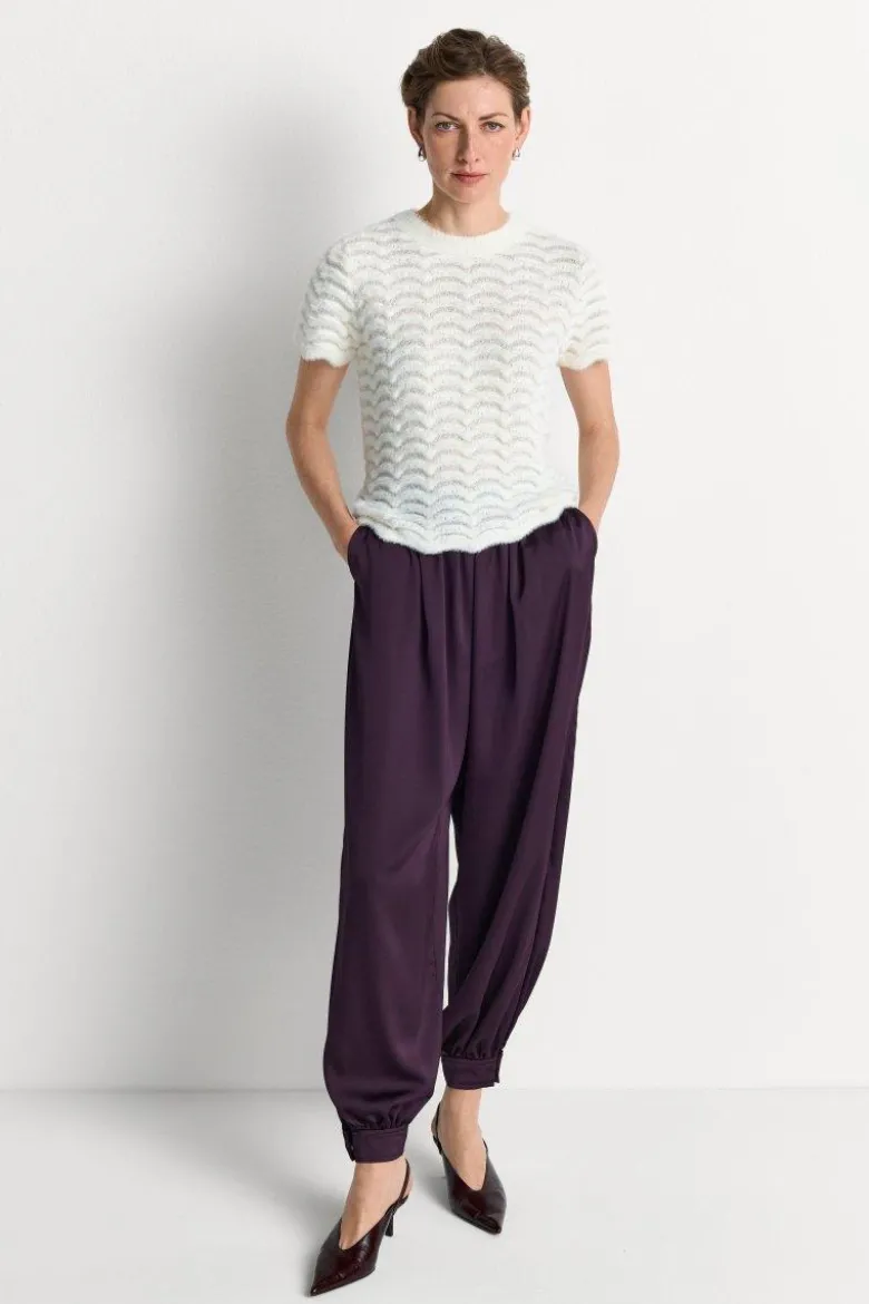 T-Shirt mit Muschelsaum