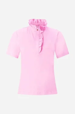 T-Shirt mit Rüschenkragen