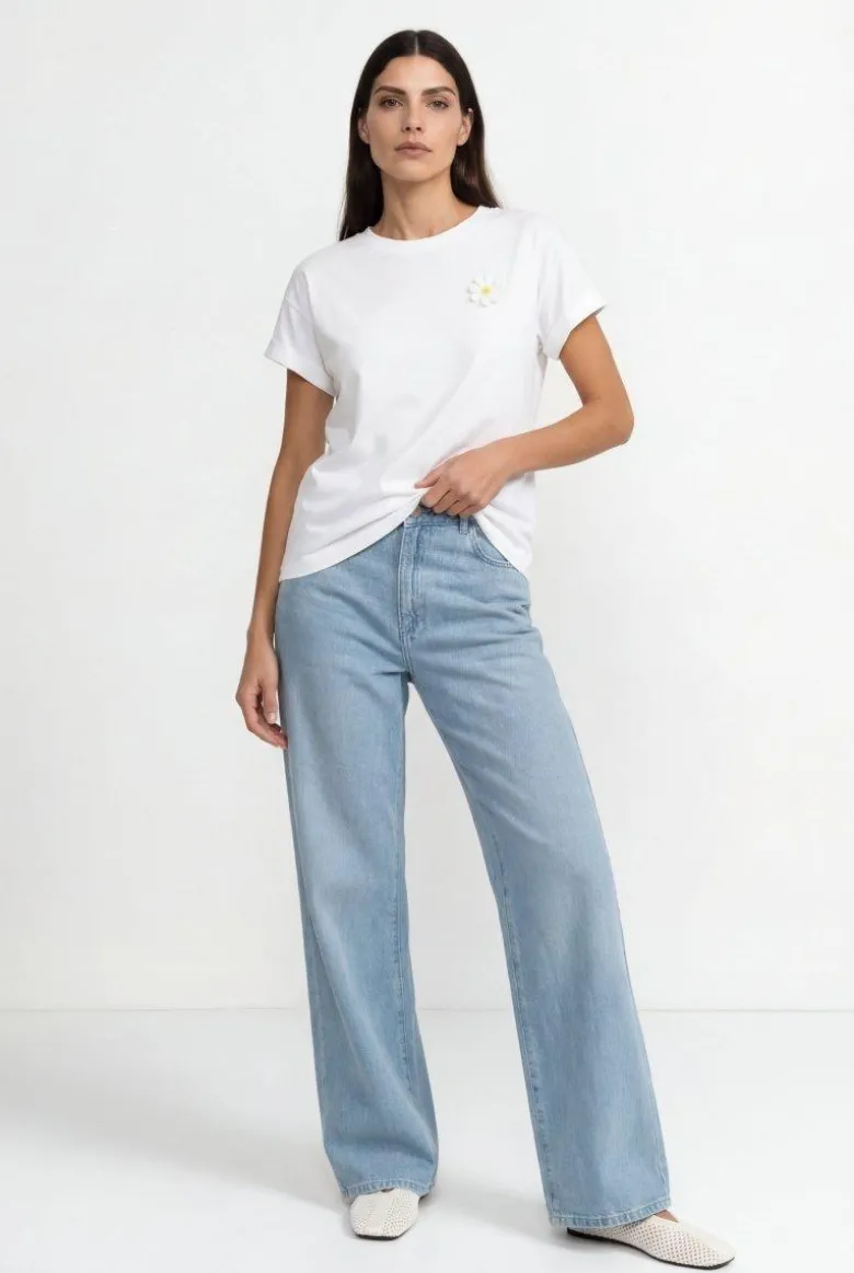 T‑Shirt mit Stickerei