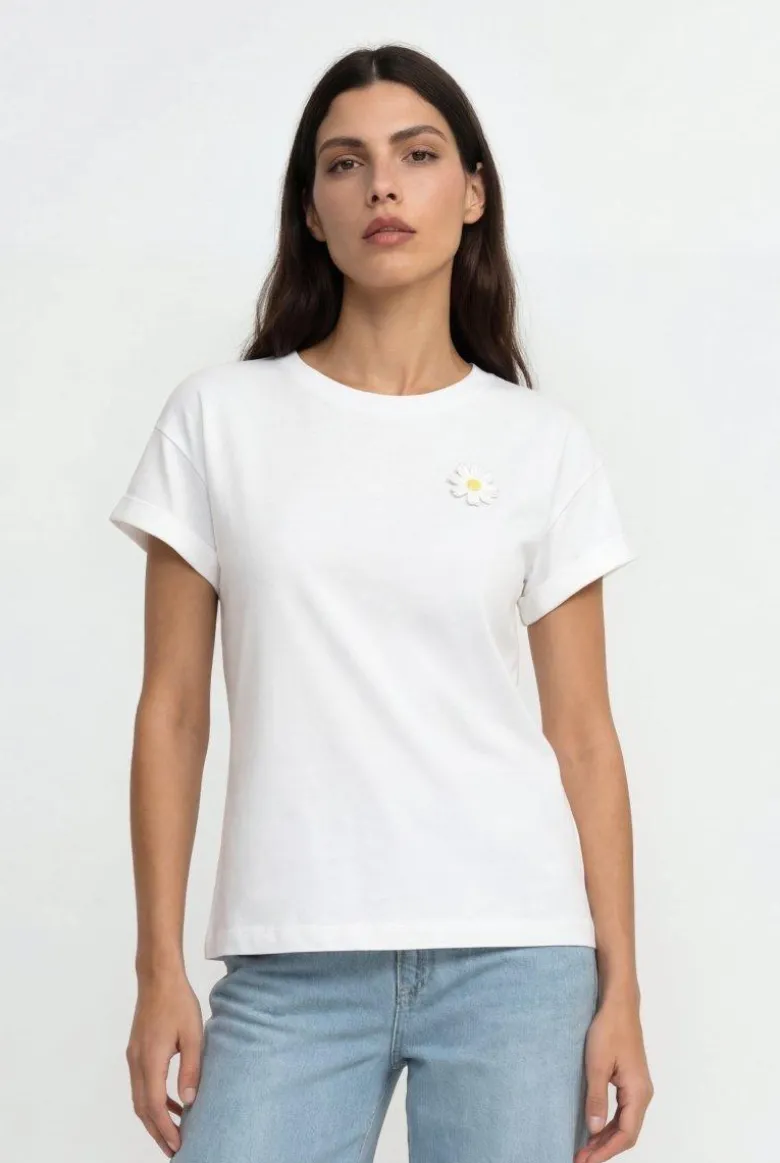 T‑Shirt mit Stickerei