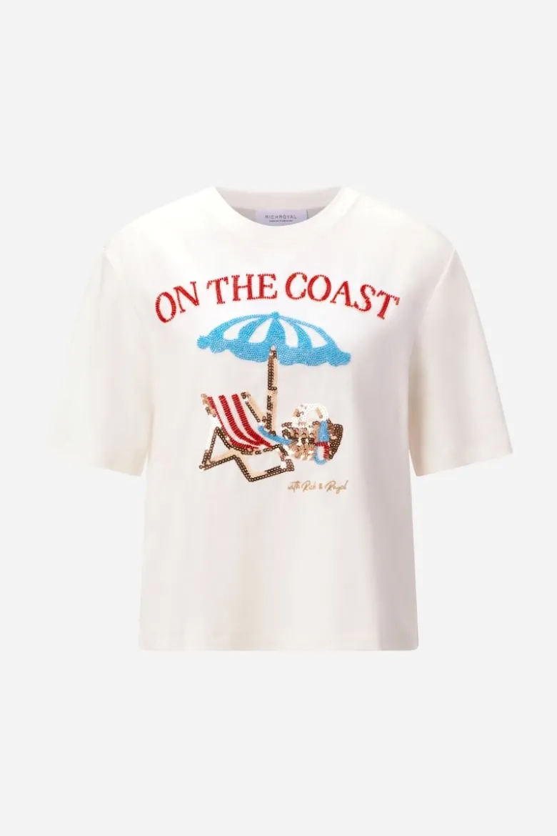 T-Shirt Perlen-Schriftzug