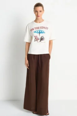 T-Shirt Perlen-Schriftzug