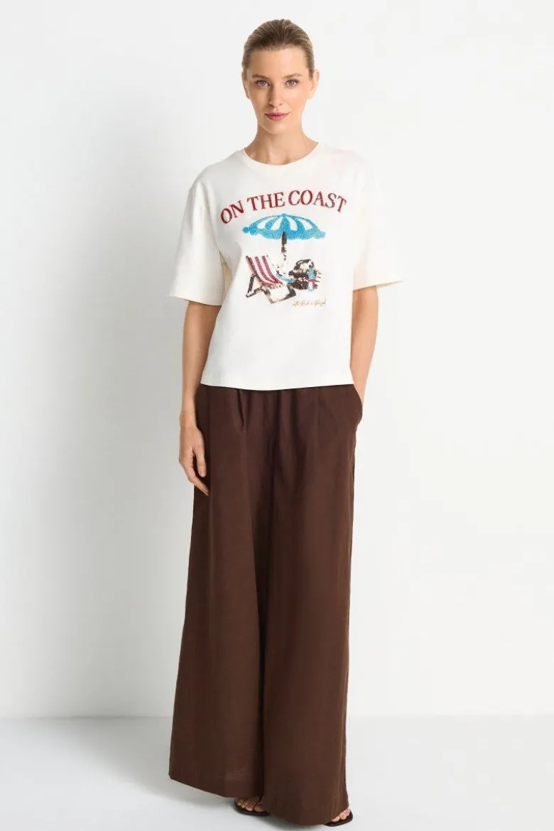 T-Shirt Perlen-Schriftzug