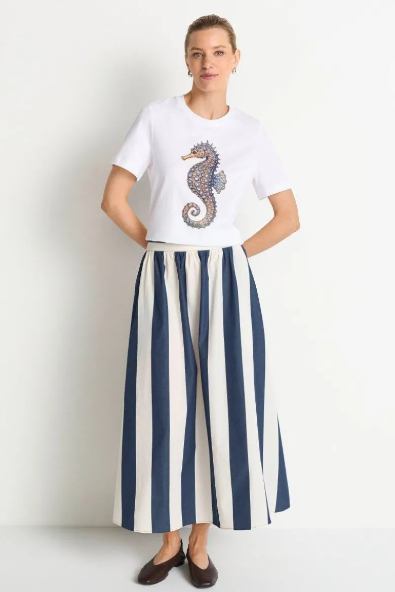 T-Shirt Seepferdchen-Print