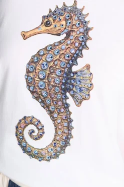 T-Shirt Seepferdchen-Print