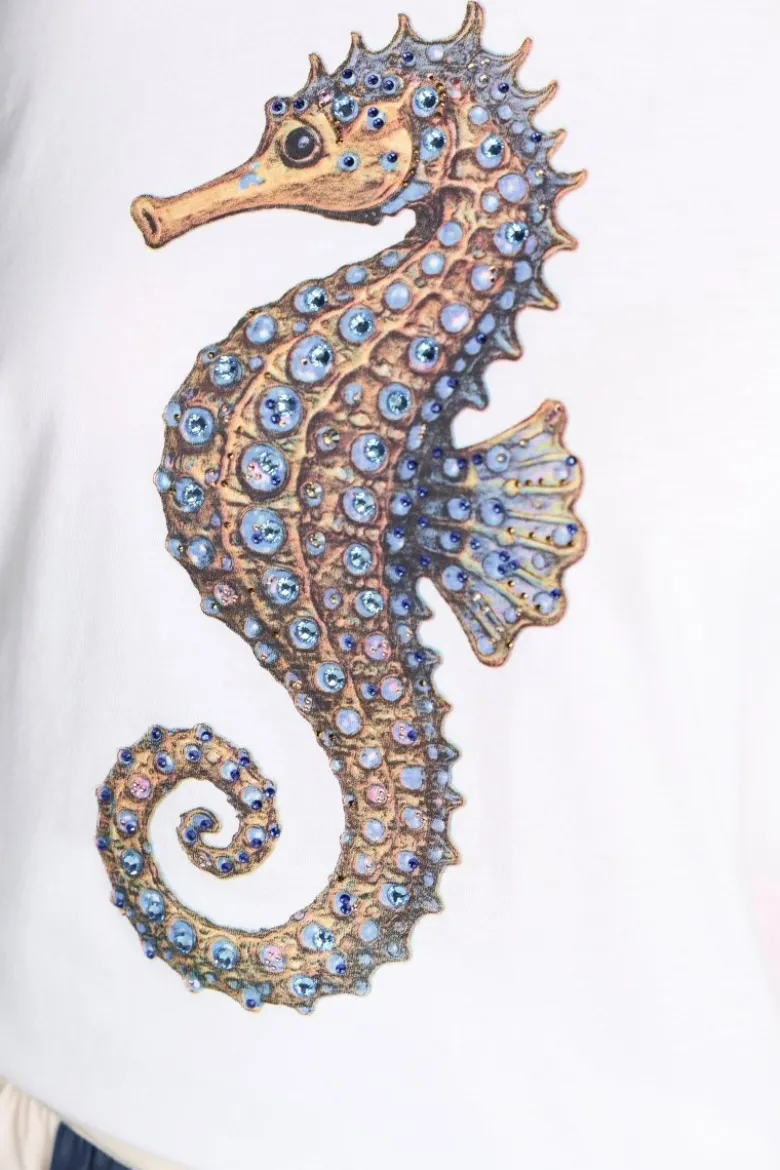 T-Shirt Seepferdchen-Print