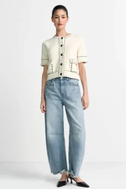 Used-Jeans in Indigoblau