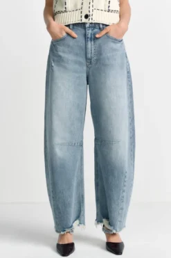Used-Jeans in Indigoblau