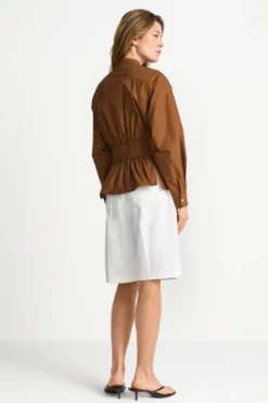 Utility-Bluse mit Bindeschleife