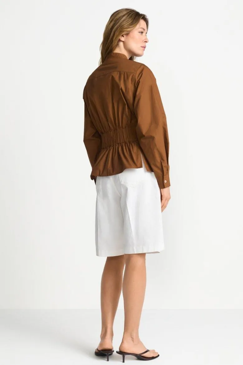 Utility-Bluse mit Bindeschleife