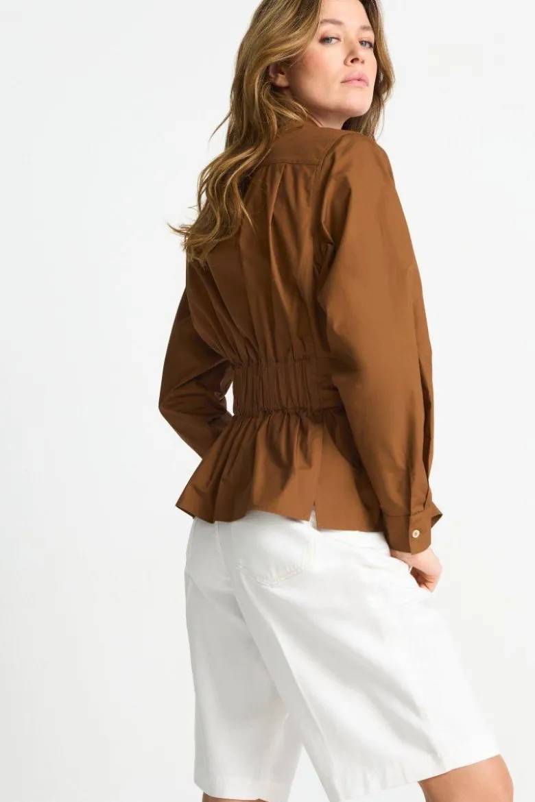 Utility-Bluse mit Bindeschleife