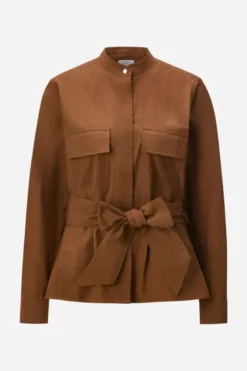 Utility-Bluse mit Bindeschleife