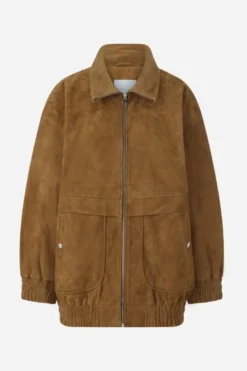 Veloursleder-Bomberjacke