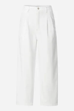 Weiße High-Waist-Jeans