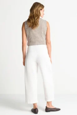 Weiße High-Waist-Jeans