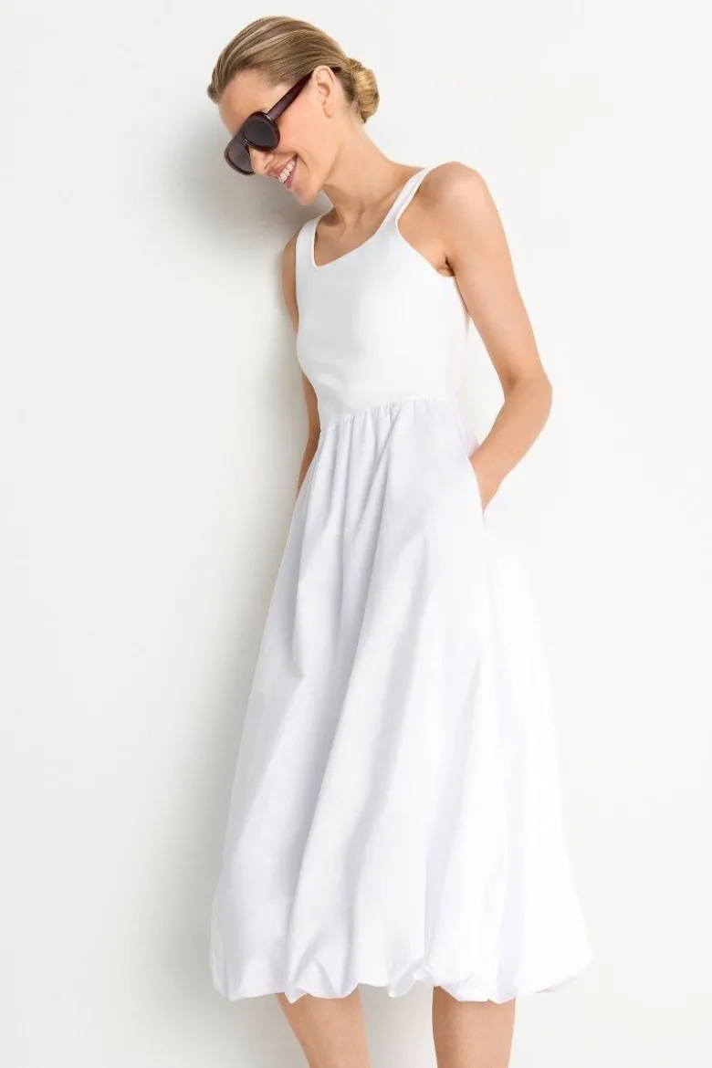 Weißes Ballonkleid