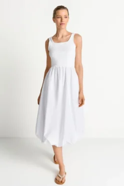 Weißes Ballonkleid