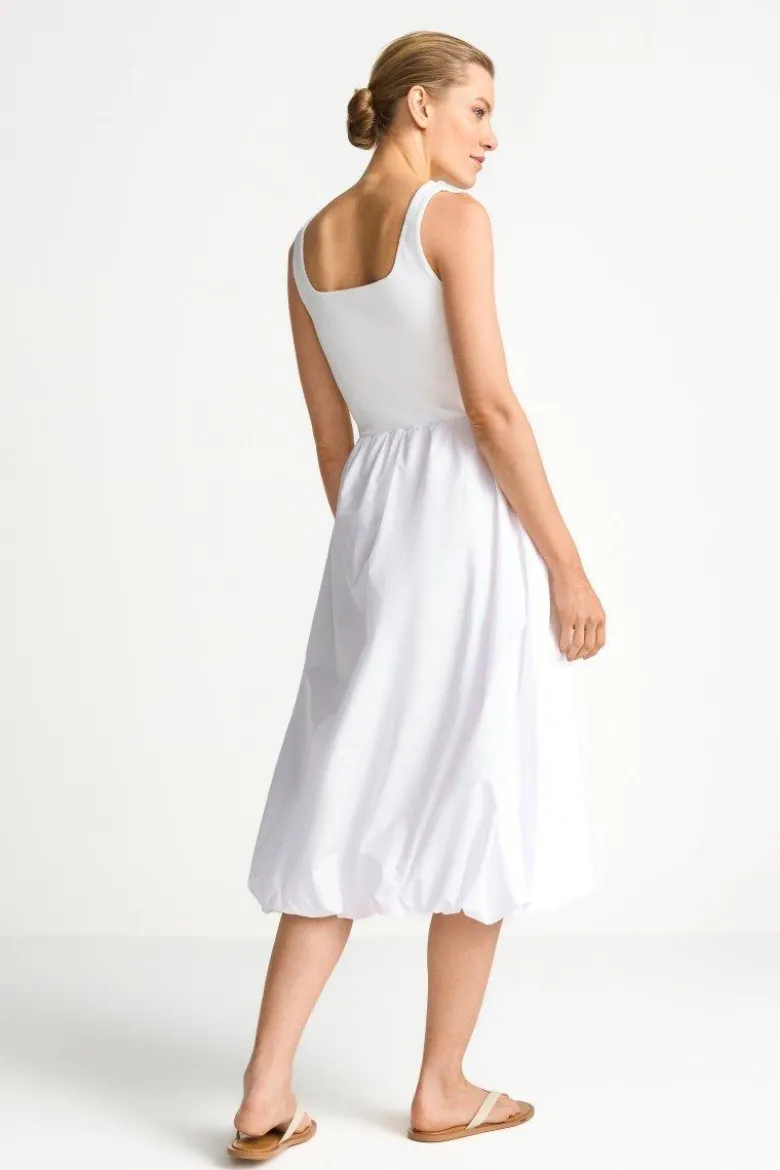 Weißes Ballonkleid
