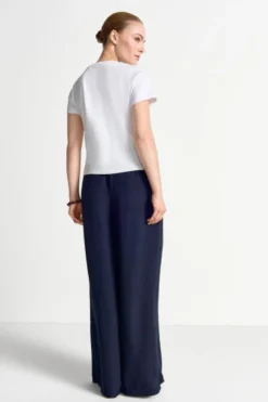 Weißes 3D-Blüten T-Shirt
