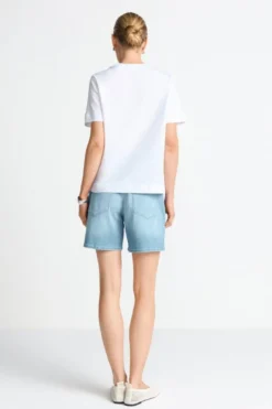 Weißes Statement-T-Shirt