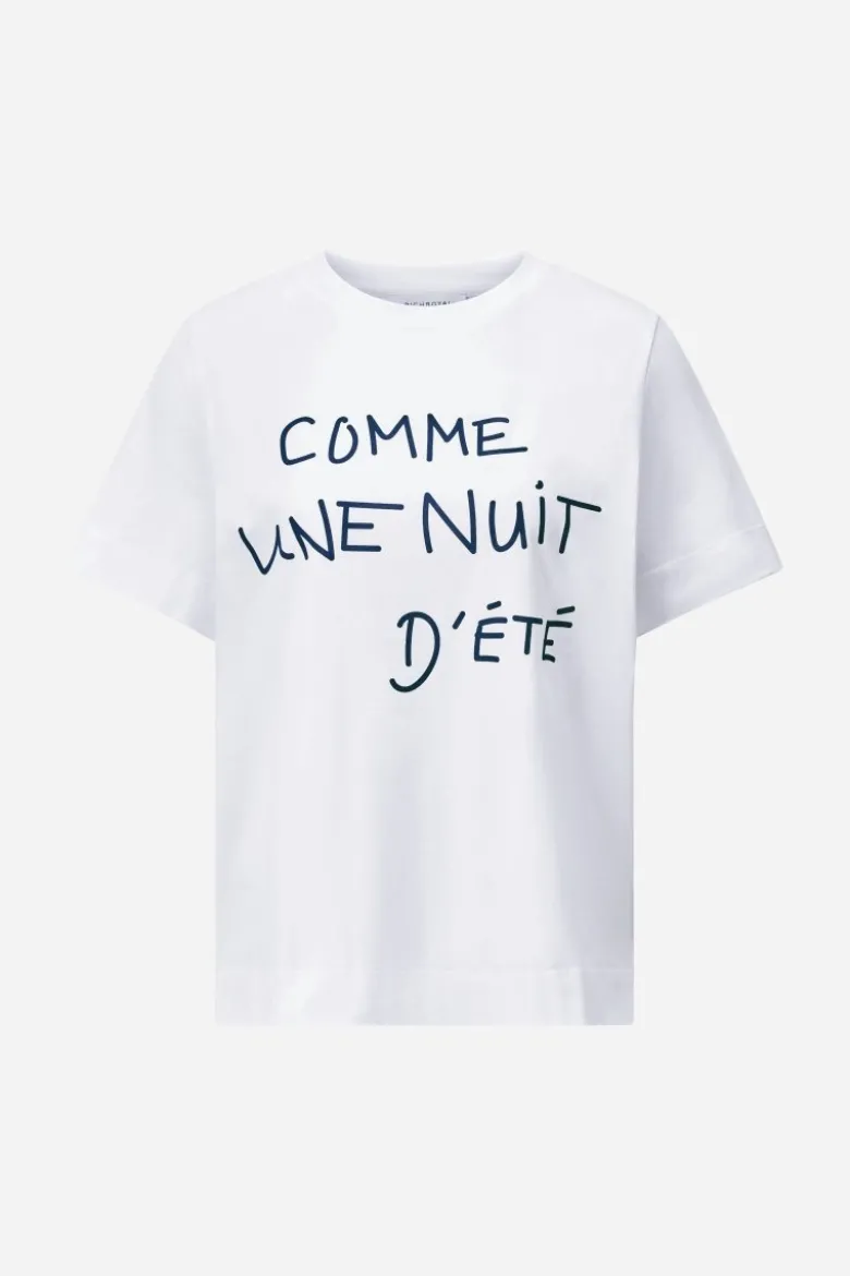 Weißes Statement-T-Shirt