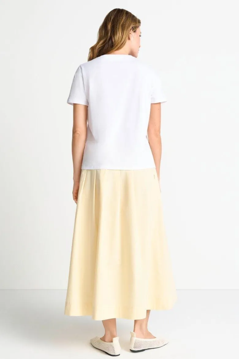 Weißes T-Shirt mit Brusttasche